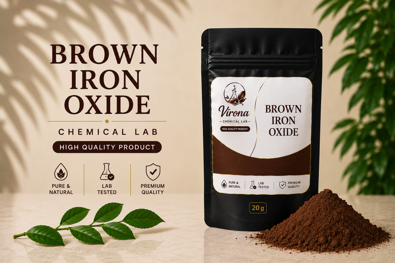 brown iron oxide لون اكسيد حديد بني 20 جرام