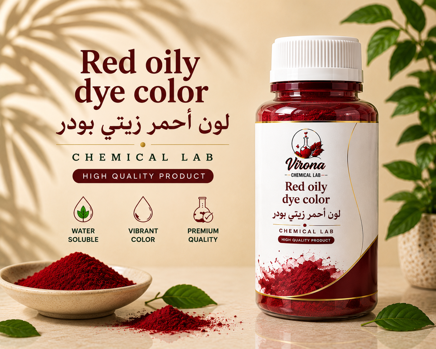 red oily dye color لون أحمر زيتي بودر 20 جرام