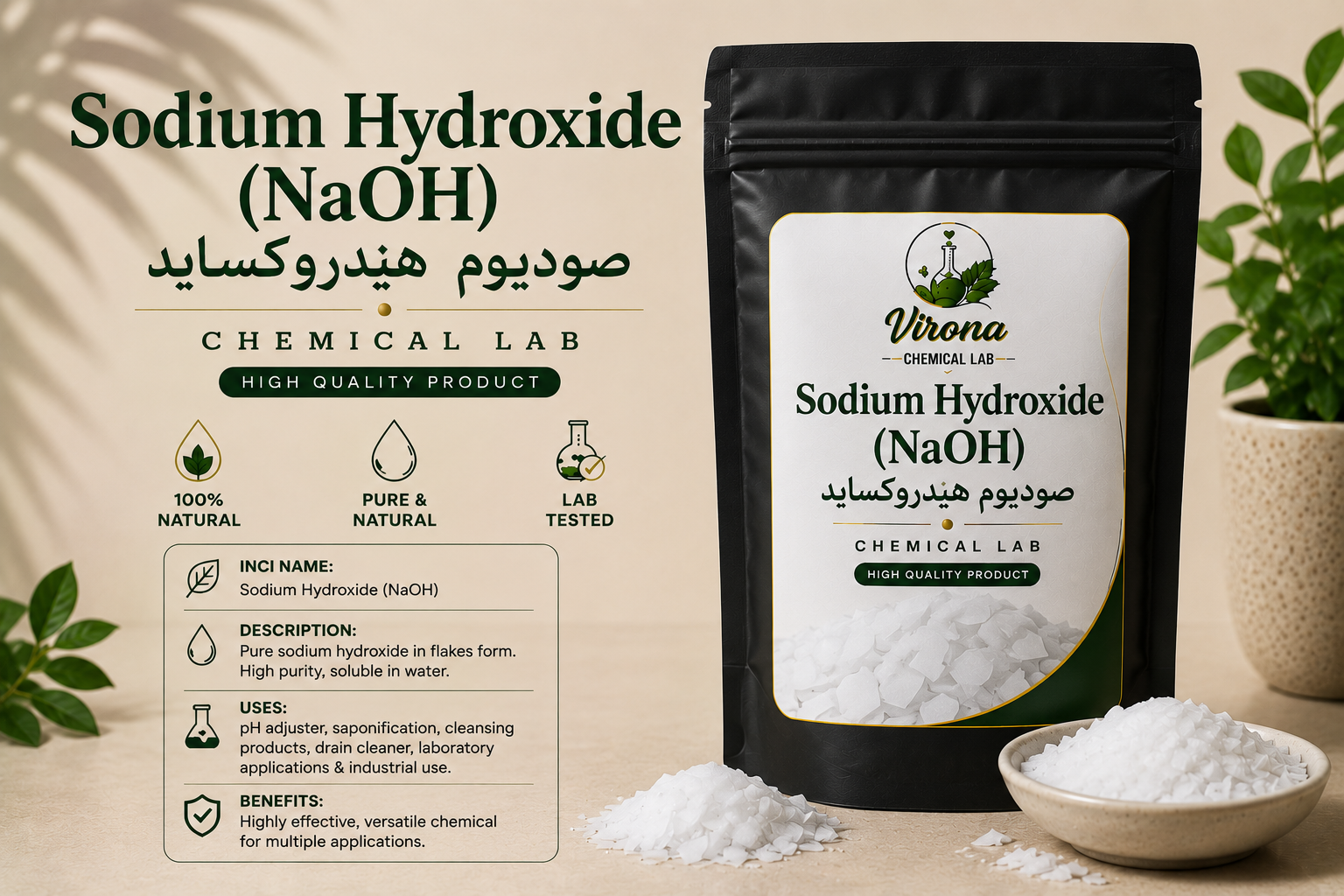 sodium hydroxide (Naoh) صوديوم هيدروكسايد