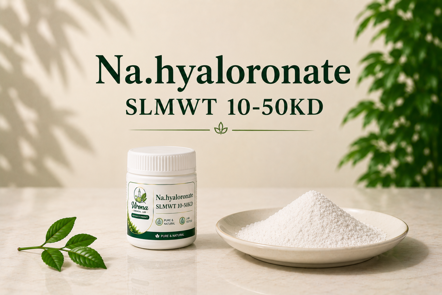 (SLMWT ) sodium hyaloronate10-50KD  صوديوم هيالورونيت